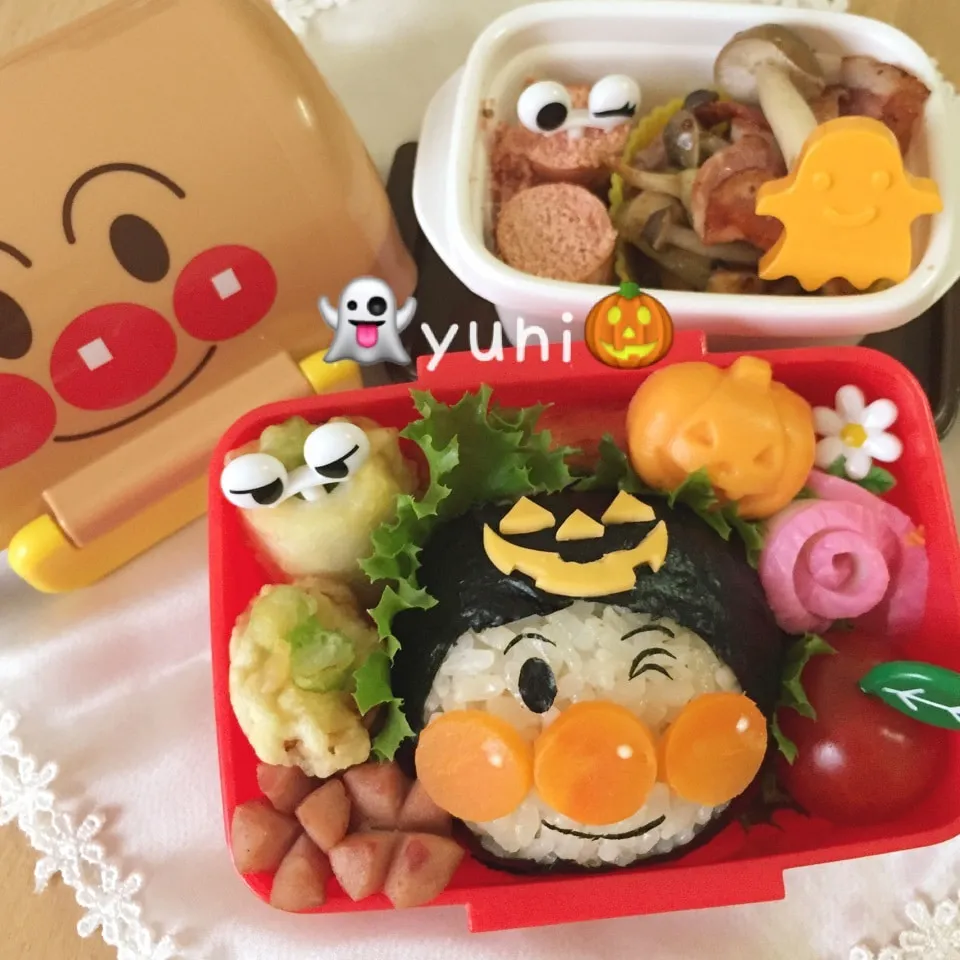 Snapdishの料理写真:🎃ハロウィンなアンパンマン👻キャラ弁👻|🌸yuni🌸さん