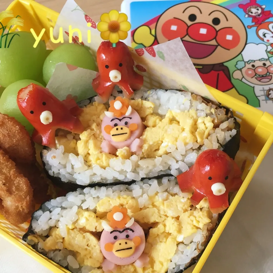 🌾残り物で 🍱おにぎらーず弁当〜🌼はながっぱ😁|🌸yuni🌸さん