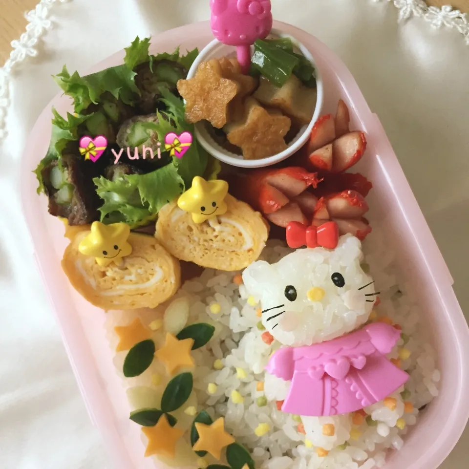 🎋七夕〜キティちゃん〜キャラ弁✨|🌸yuni🌸さん