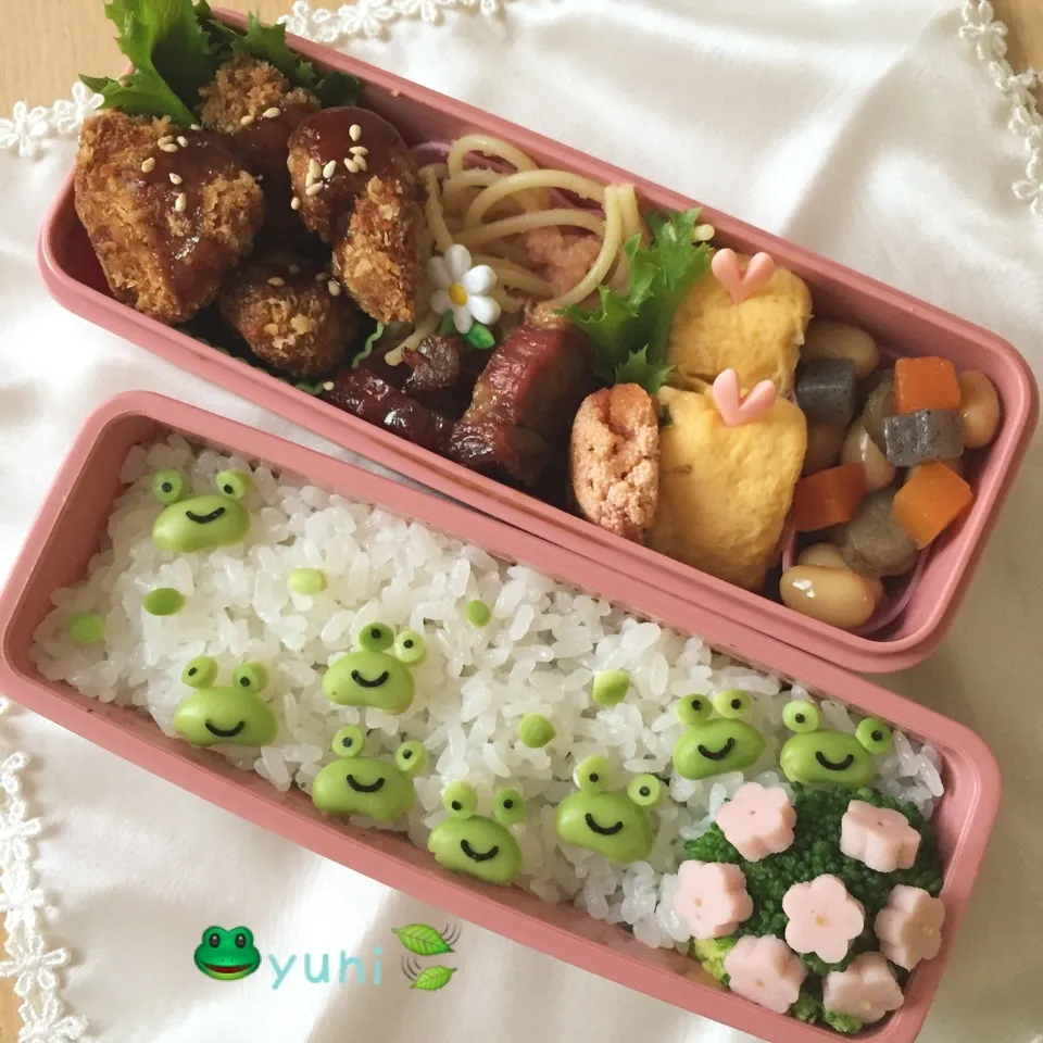 今日も、カエル君🐸いっぱい弁当〜😁💦|🌸yuni🌸さん