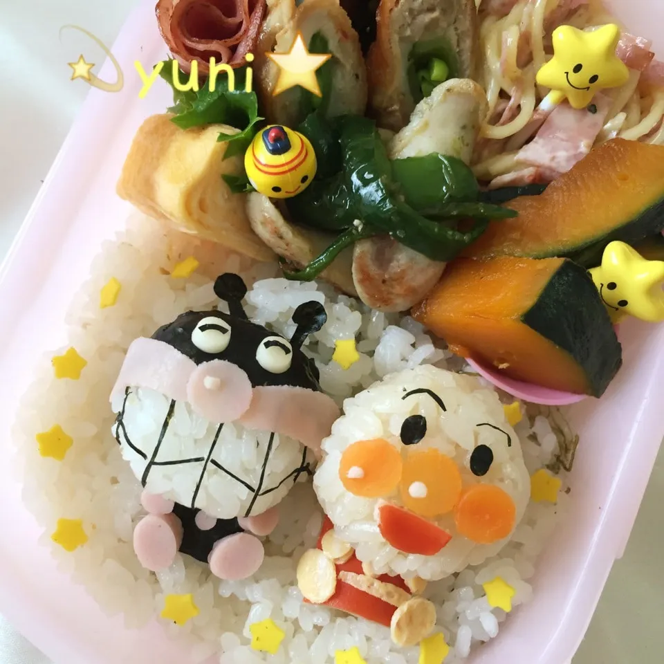 Snapdishの料理写真:💫アンパンマン⭐️バイキンマン弁当💫キャラ弁🍦|🌸yuni🌸さん