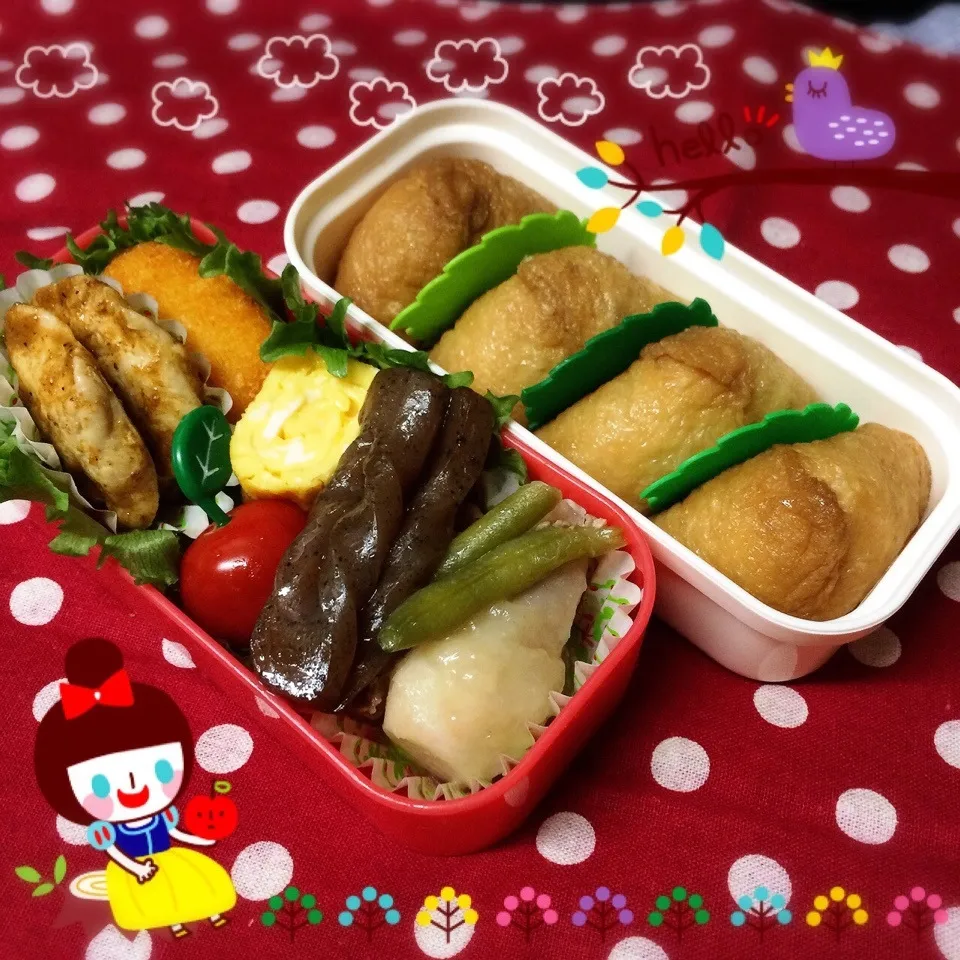 Snapdishの料理写真:今日のお弁当♡|ミツバチさん