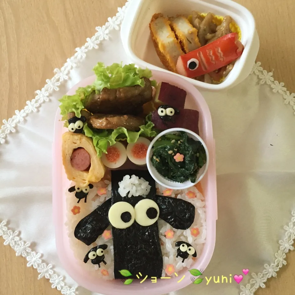 Snapdishの料理写真:🍃BIGショーンに なった 羊ショーン〜😳🍃キャラ弁|🌸yuni🌸さん