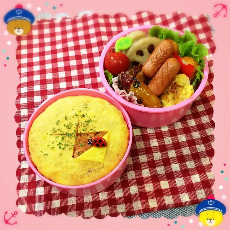 Snapdishの料理写真:今日のお弁当♡|ミツバチさん