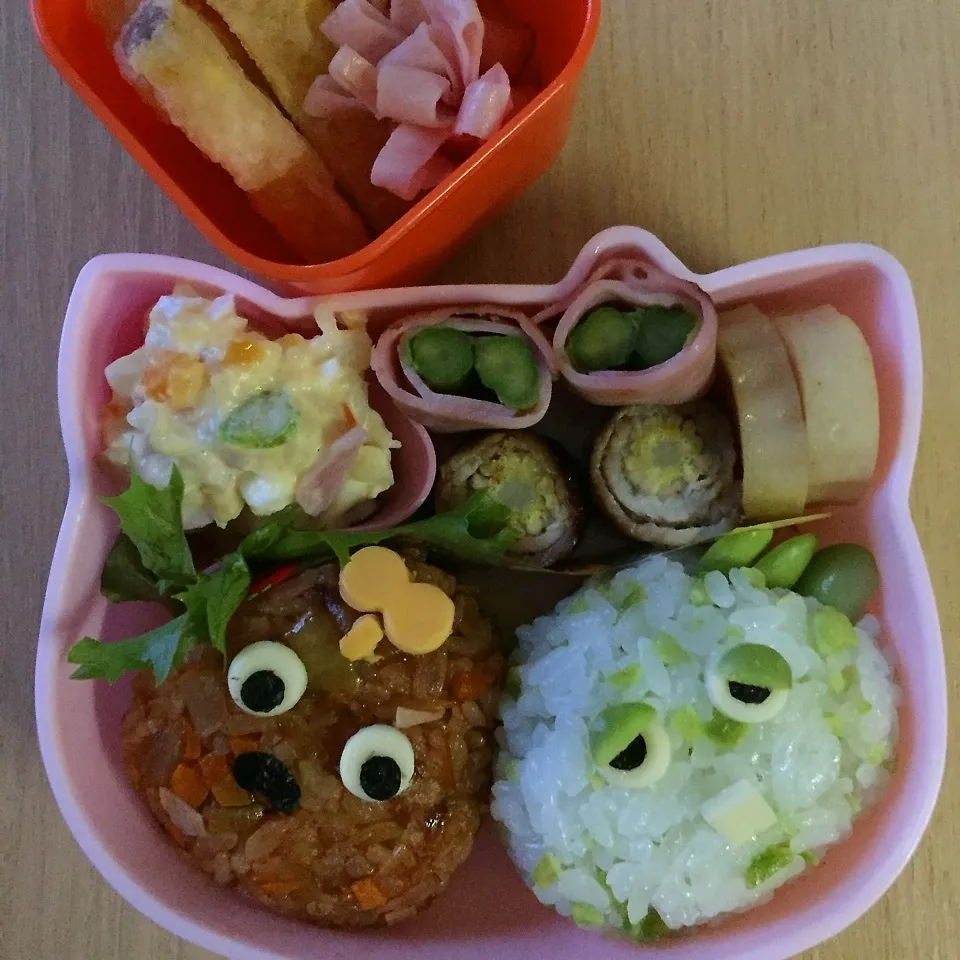 ガチャピン  ムック弁当|🌸yuni🌸さん