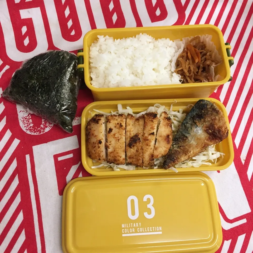 Snapdishの料理写真:昨日の次男塾弁当|mickyさん