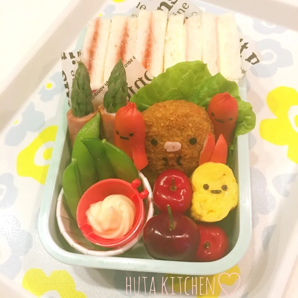 Snapdishの料理写真:すみっこぐらしの遠足弁当♡|ゆかりさん