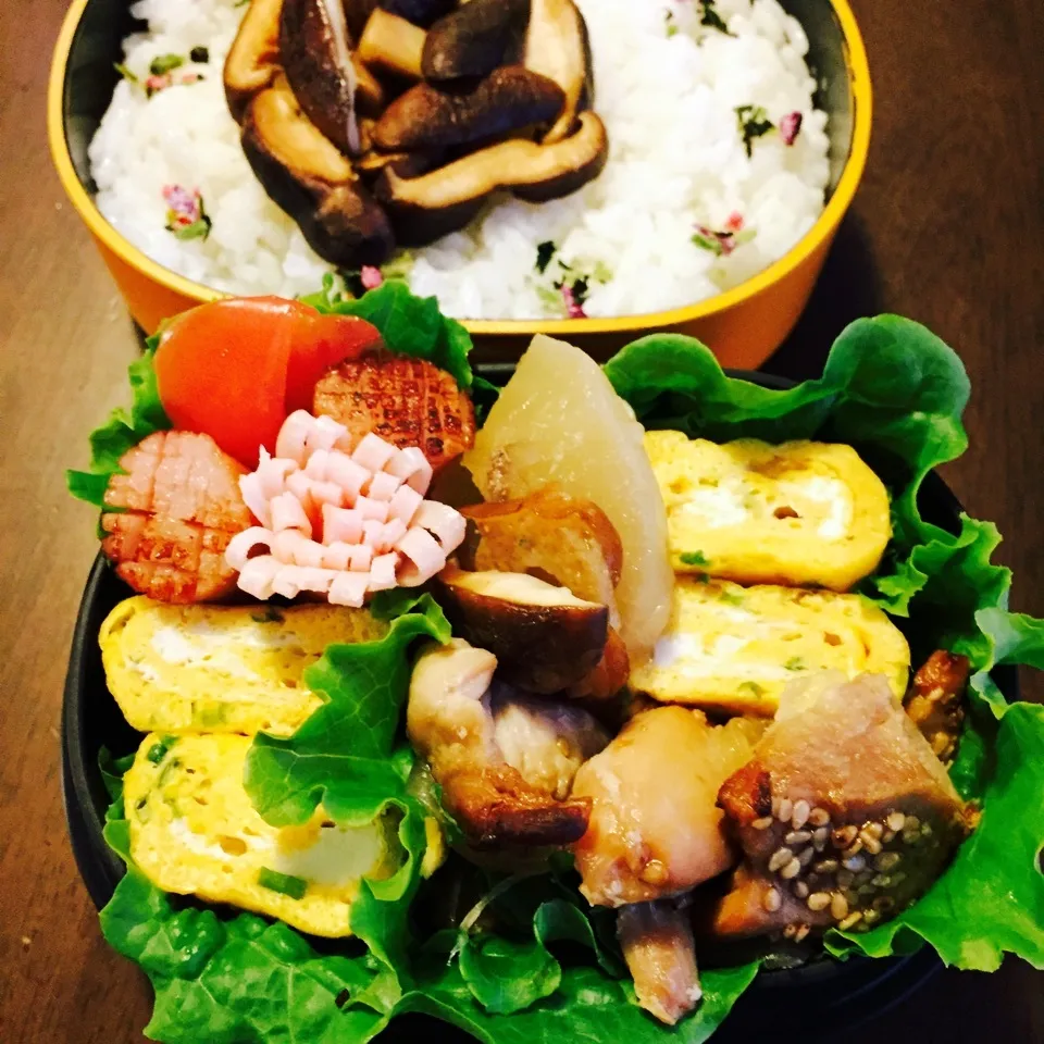 Snapdishの料理写真:旦那くんの夜勤弁当♪久々やから連投でーす(*^^*)|marksweetsさん