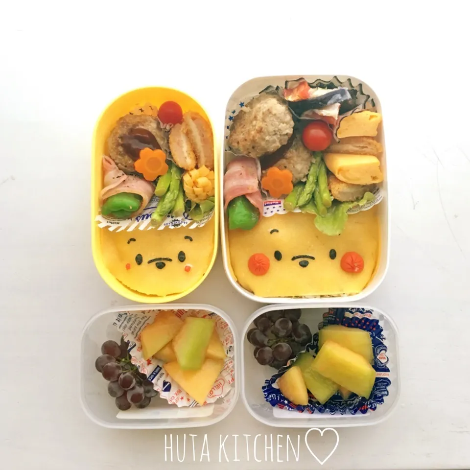 くまのプーさん♡兄妹弁当♪|ゆかりさん