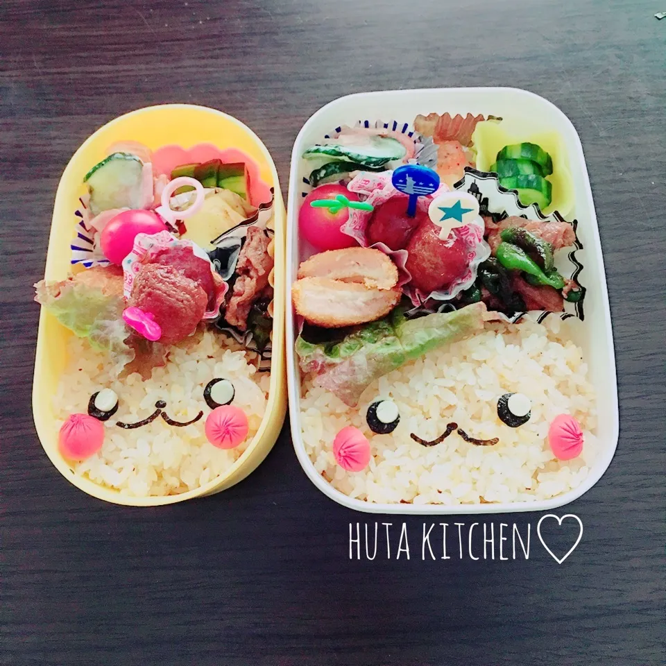 ピカチュウチャーハン♡兄妹弁当♪|ゆかりさん