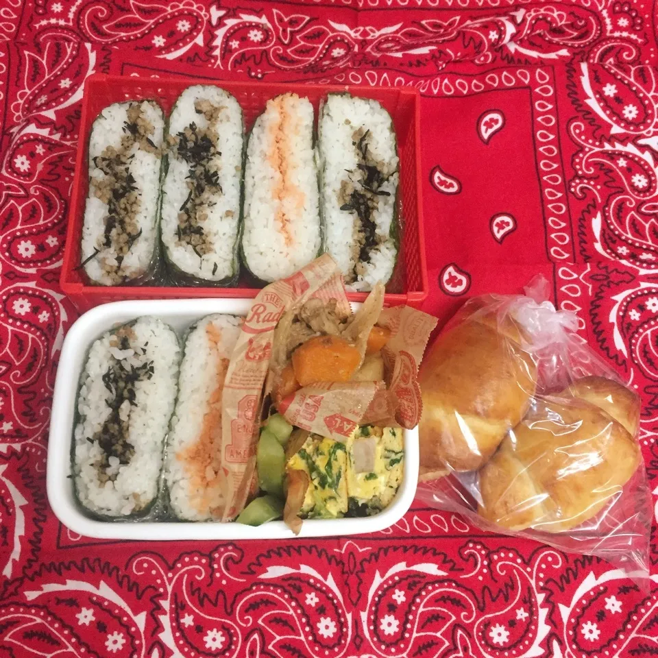 Snapdishの料理写真:男子高校生弁当266おにぎらず弁当|mickyさん