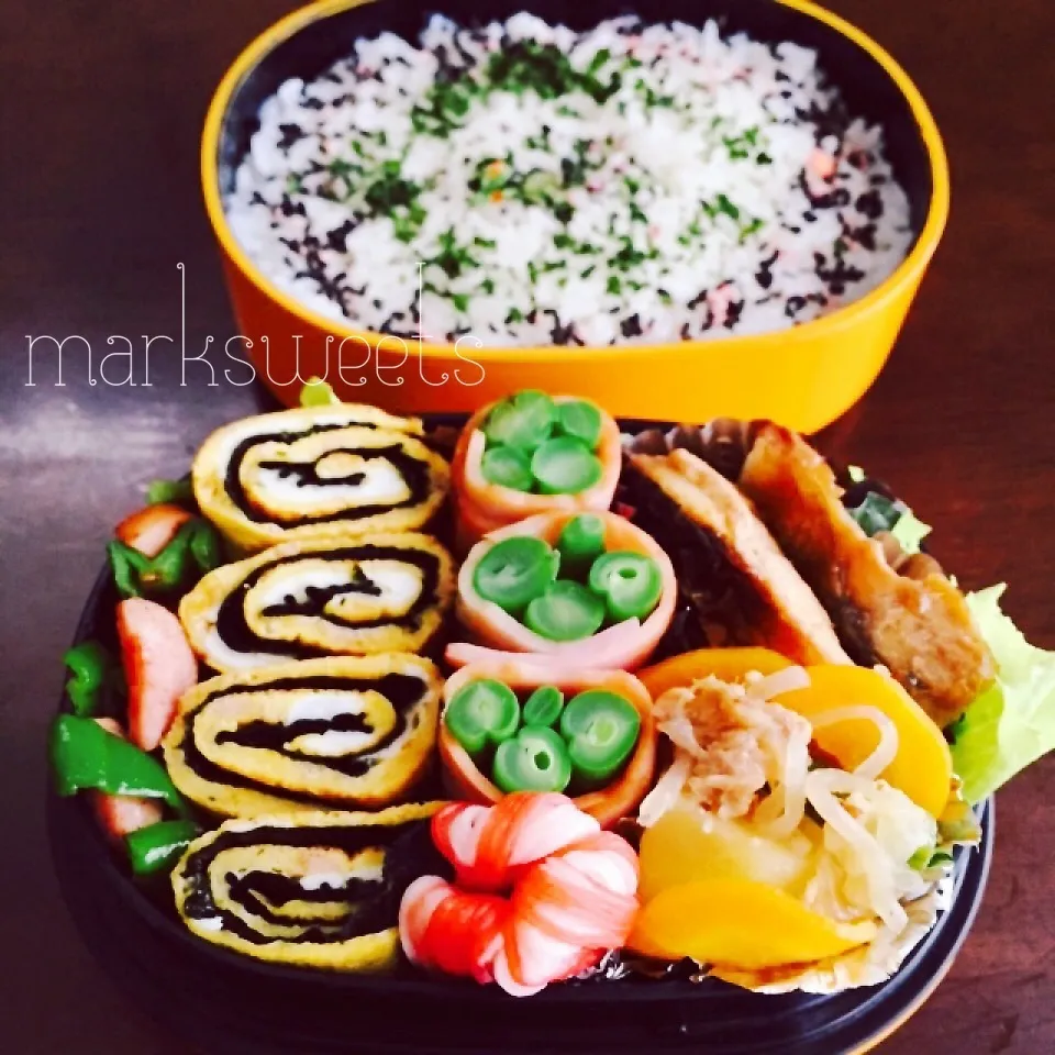 Snapdishの料理写真:旦那くんの夜勤弁当♪|marksweetsさん