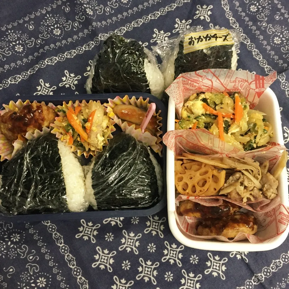 Snapdishの料理写真:男子高校生弁当No.130おにぎり弁当|mickyさん