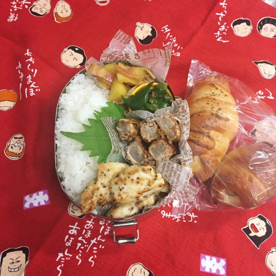 Snapdishの料理写真:男子高校生弁当No.106ハニーマヨマスタードチキン弁当|mickyさん