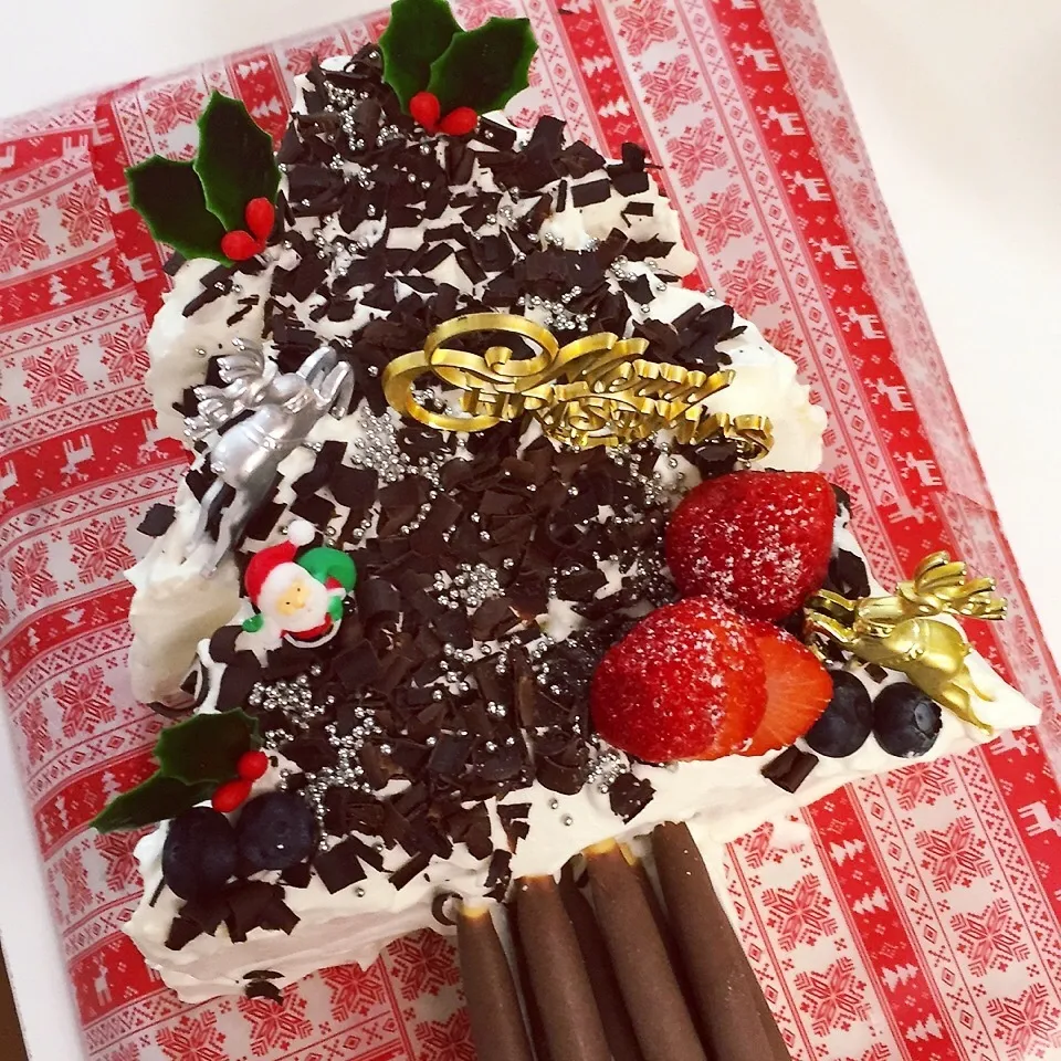 思い出の母のツリーケーキ☆クリスマスケーキ|mickyさん