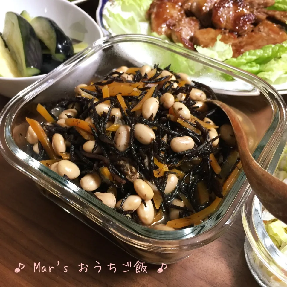 ホッとするね〜☆ひじきと大豆と人参と揚げの煮物♫|ma-chanさん