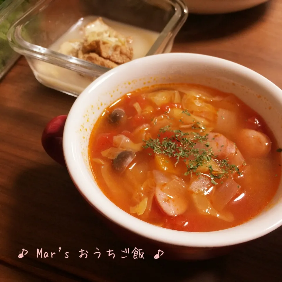 野菜たっぷり〜食べるスープ♫ミネストローネ♫|ma-chanさん