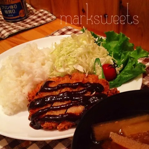 Snapdishの料理写真:今夜はチキンカツや！！胸肉万歳っ！笑|marksweetsさん