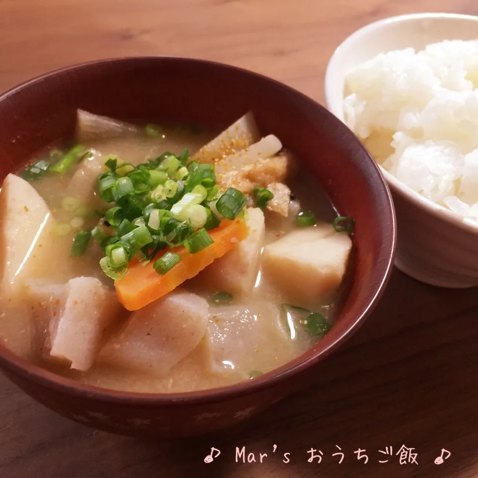 Snapdishの料理写真:あったまる〜(^^)根菜たっぷり♪具沢山けんちん汁☆|ma-chanさん