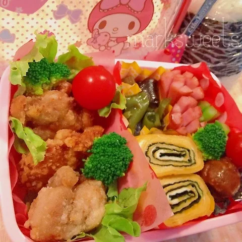 唐揚げ弁当〜っ♡|marksweetsさん