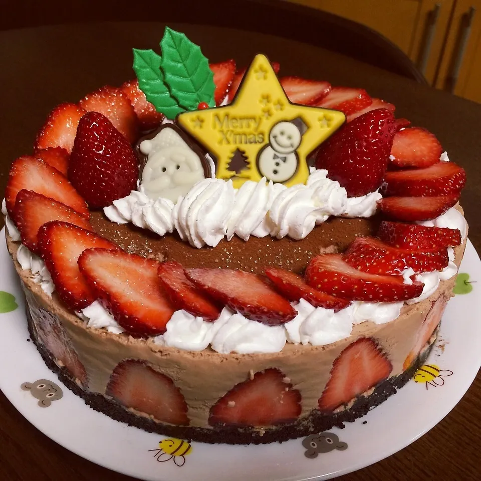 2015★Xmas☆cake♡ふわふわ〜チョコムースケーキ♡|ma-chanさん