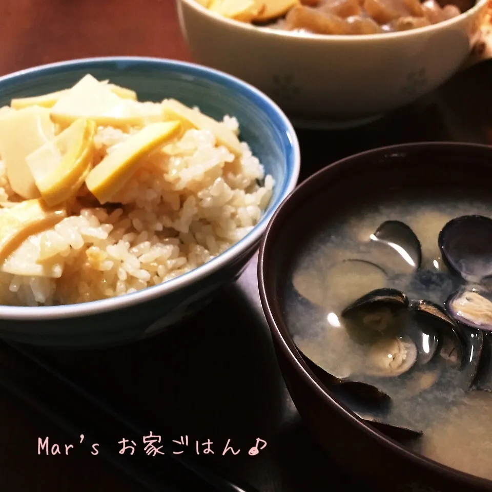 ♪筍ご飯 & シジミのお味噌汁♪|ma-chanさん