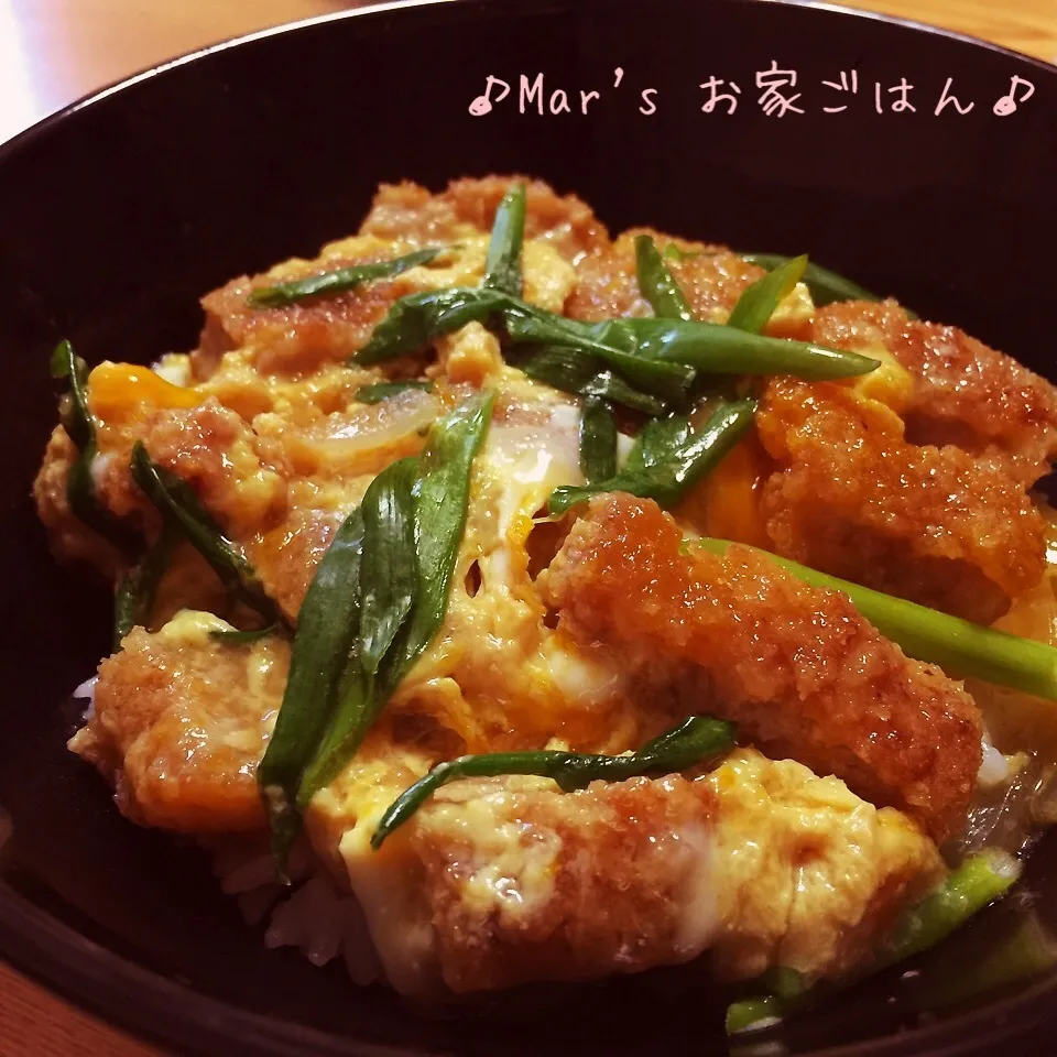 少しだけ豚カツが余ったので☆朝からカツ丼♪|ma-chanさん