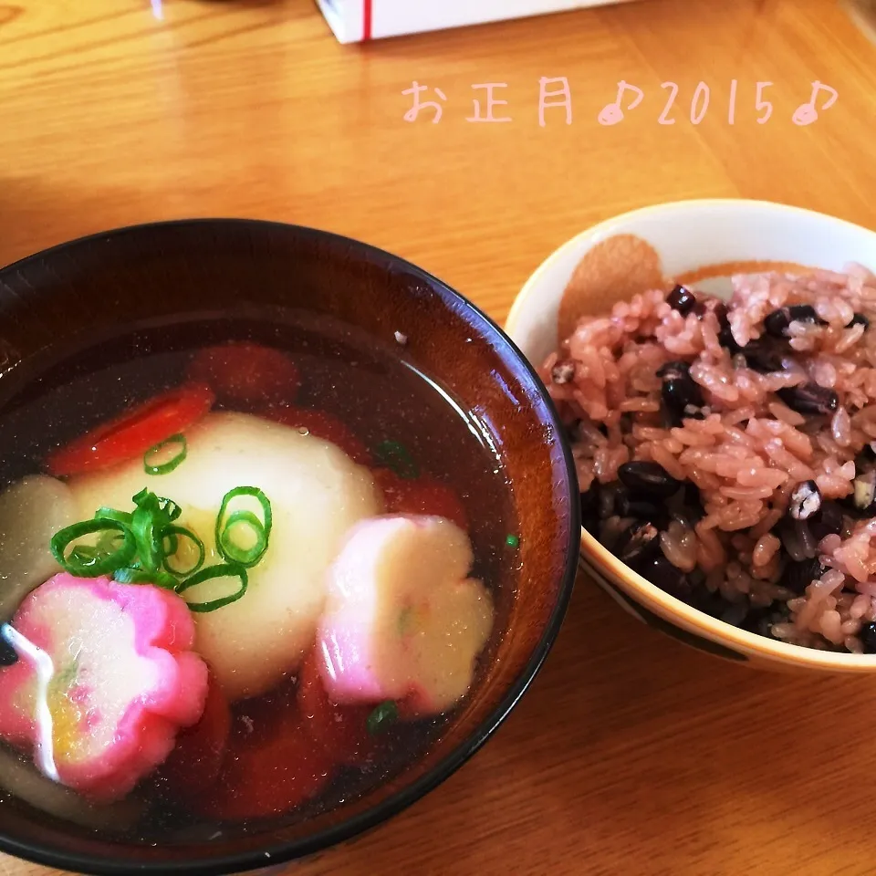 Snapdishの料理写真:お雑煮 & お赤飯♪|ma-chanさん