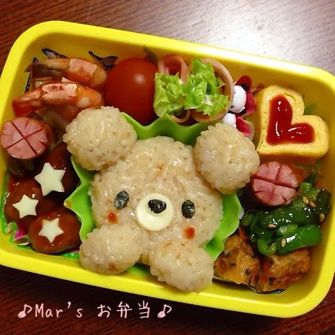 久しぶりの息子くんお弁当♡くまさん♪|ma-chanさん