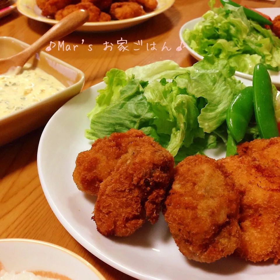 カキフライ＆胸肉カツ☆自家製タルタルで♪|ma-chanさん