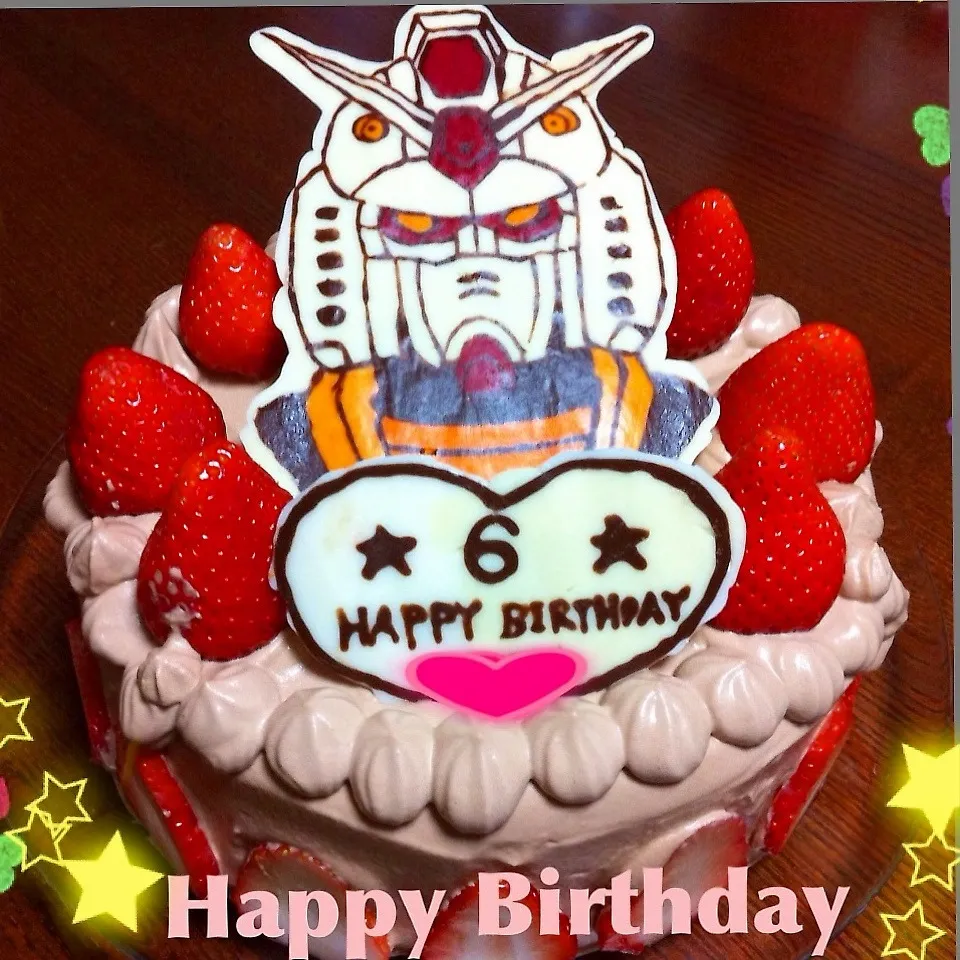 息子くん☆お誕生日ケーキ☆2013 ガンダム|ma-chanさん