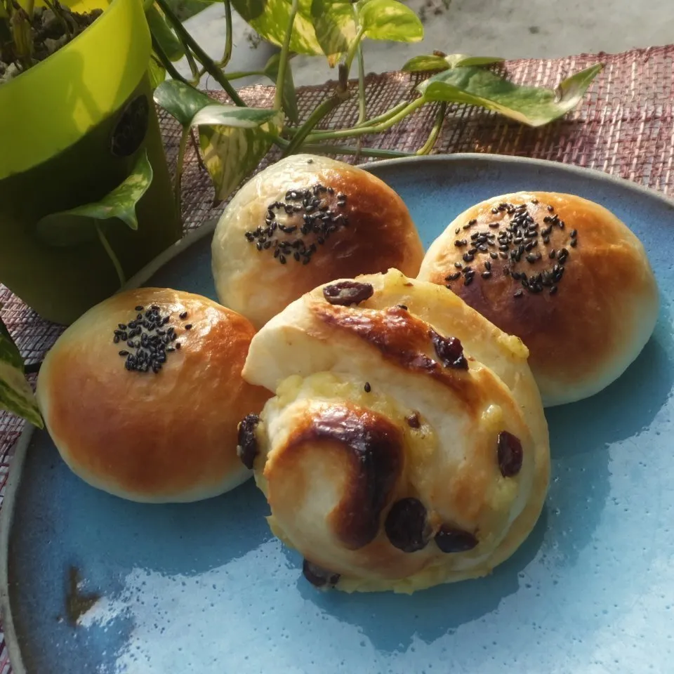 あんパン＆さつま芋カスタードパン☆ひめさんの米粉パン|mickyさん