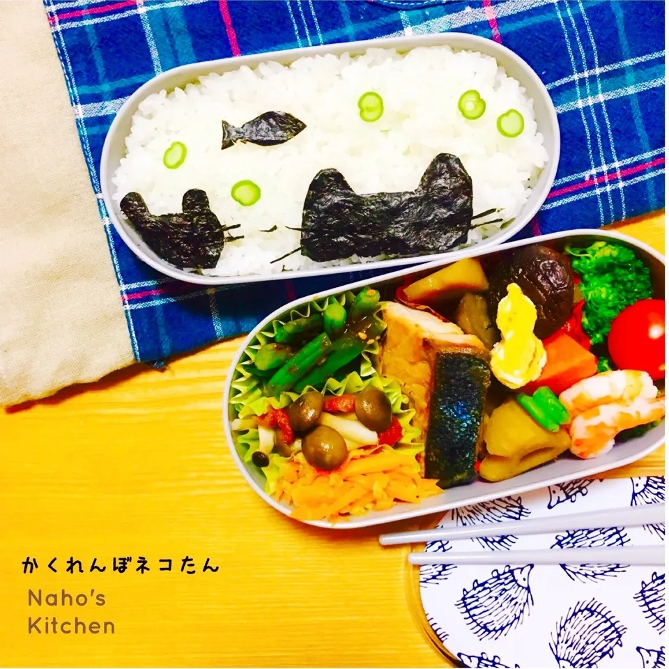 かくれんぼネコたん弁当♡|naho_nonaさん