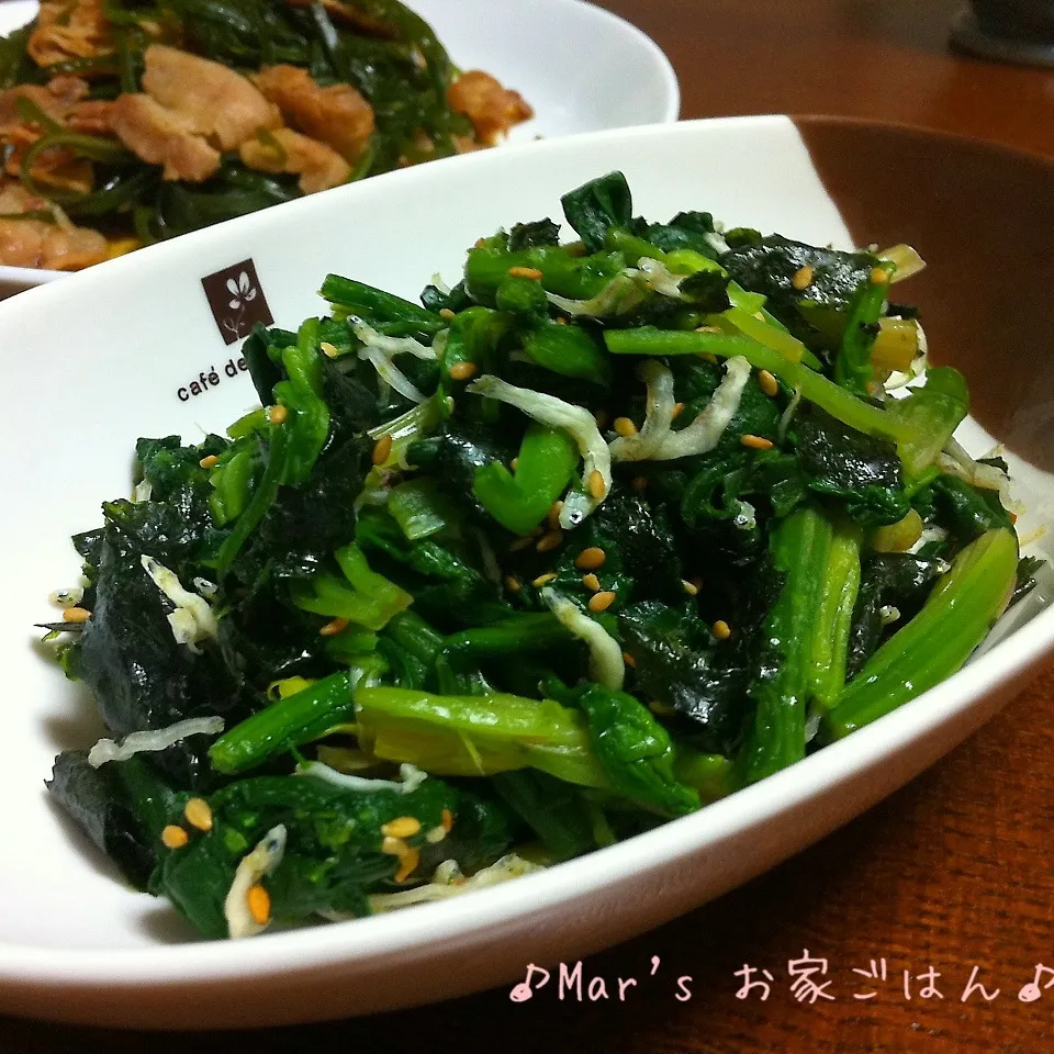 ほうれん草とじゃこと海苔の和え物☆|ma-chanさん