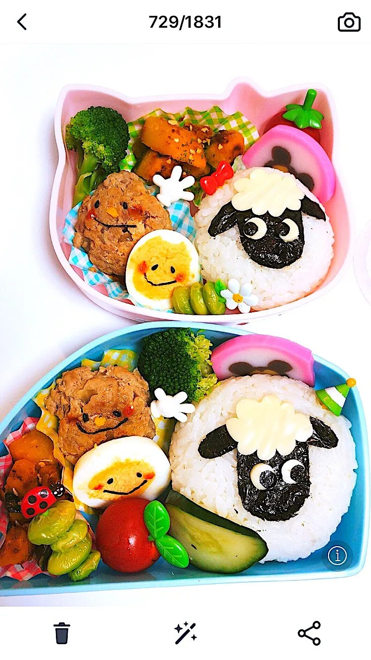 ひつじのショーン弁当🐏|みぃさん