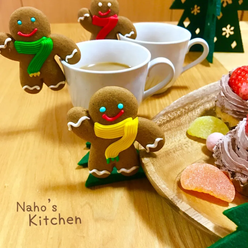 チョコカップケーキとジンジャーブレッドマン☆でクリスマス|naho_nonaさん