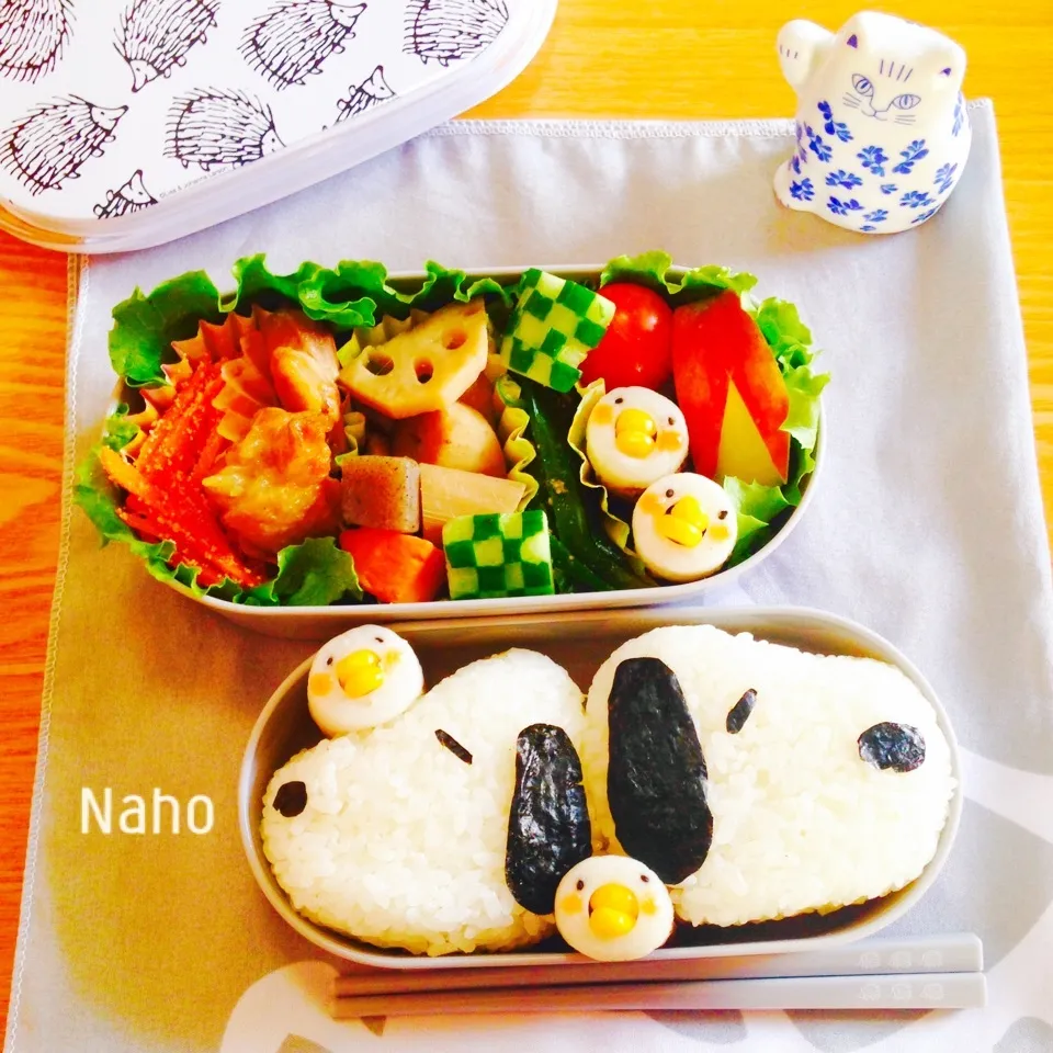 スヌーピー弁当♡ちくわピヨピヨ♪♡|naho_nonaさん