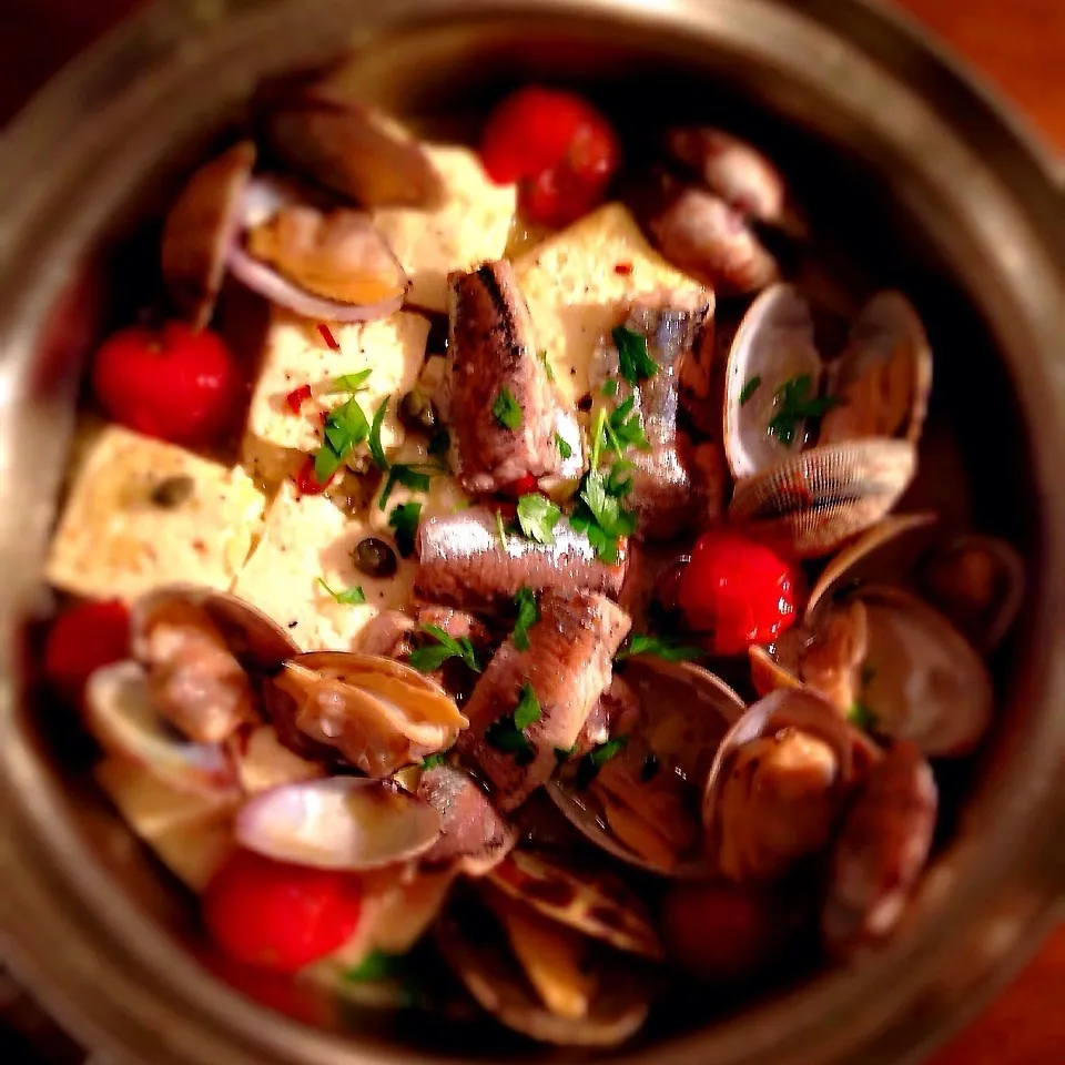 【美活HS】お豆腐とイワシのアクアパッツァ|りん＊さん