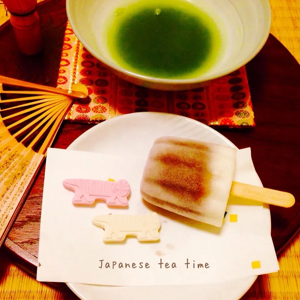 Snapdishの料理写真:おしるこアイス♡Japanese tea ceremony|naho_nonaさん