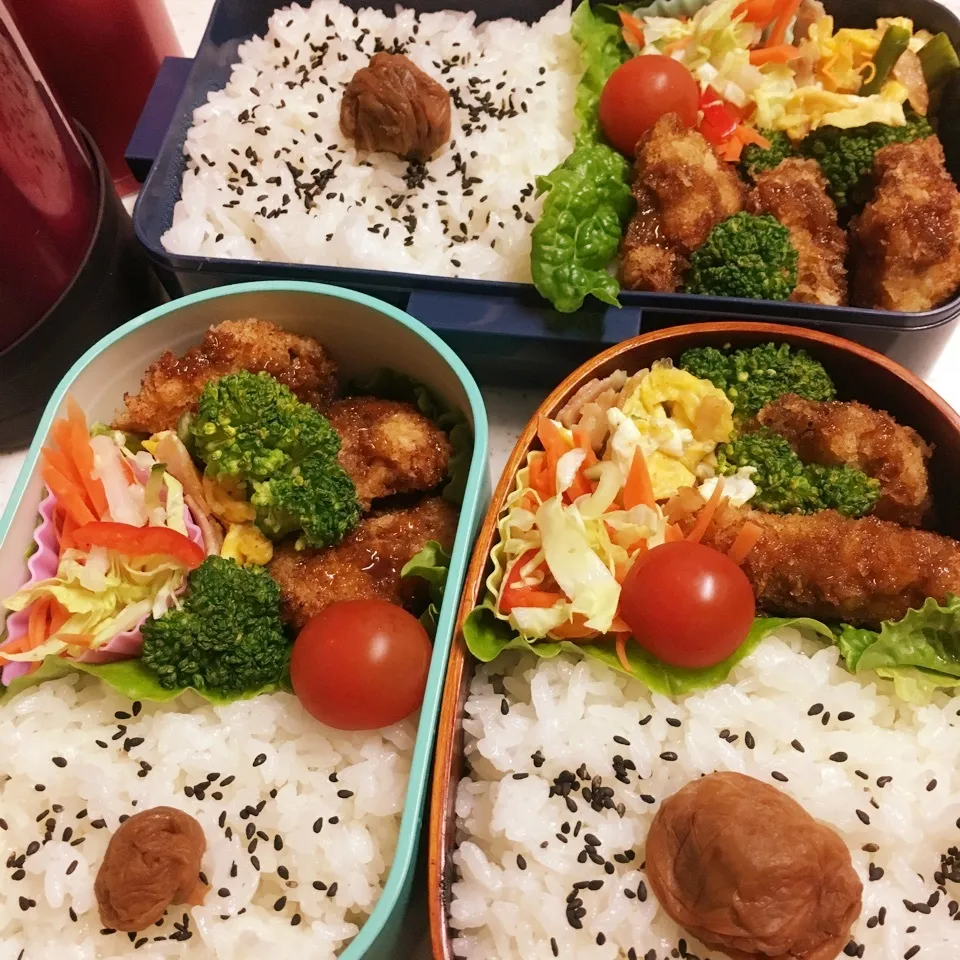 Snapdishの料理写真:今日のお仕事&学校弁当♪2018.4.24|ぐぅさん