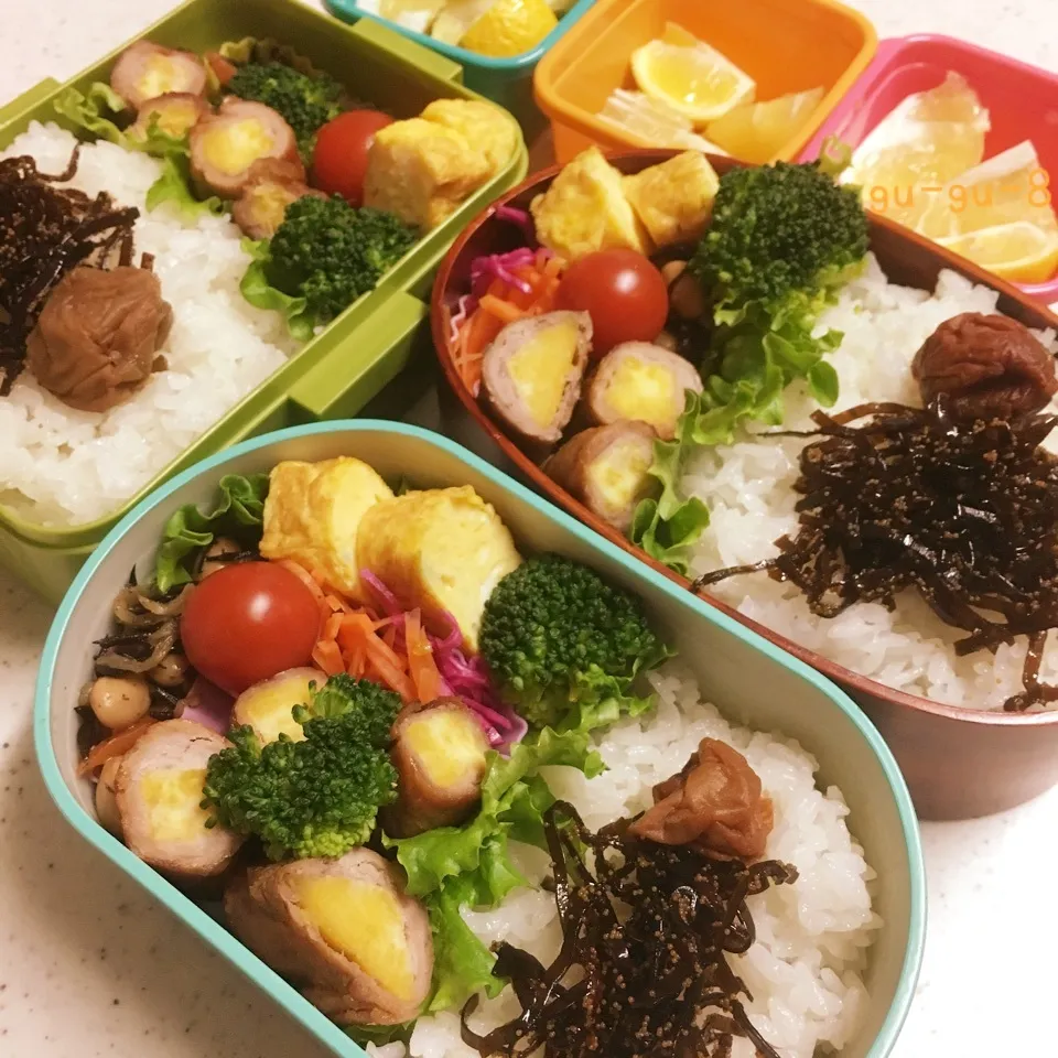 Snapdishの料理写真:今日のお仕事&部活弁当♪2018.3.29|ぐぅさん