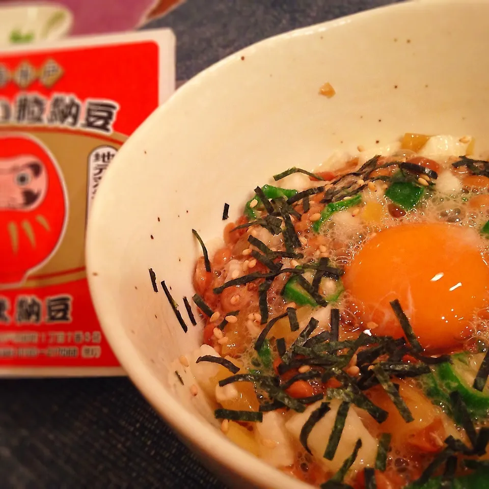 茨城名物だるま納豆のバクダン 海苔に乗せて食べてね|りん＊さん