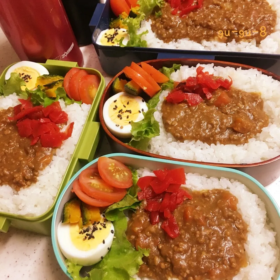 Snapdishの料理写真:今日のお仕事&学校弁当♪2017.9.27|ぐぅさん