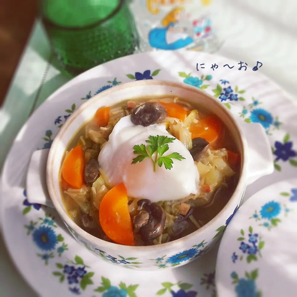 Snapdishの料理写真:ぶりさんの♪野菜どっさりカレースープ|ニャーオさん