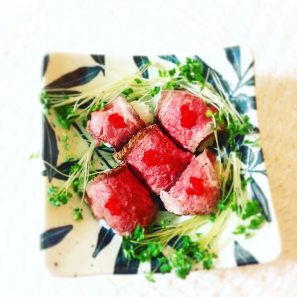 ローストビーフの手毬寿司|ぷうさんさん