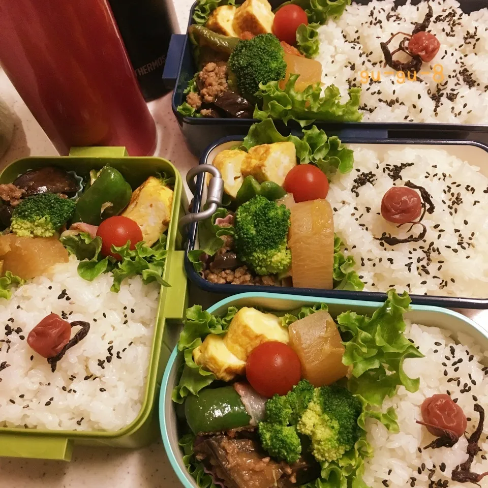 Snapdishの料理写真:今日のお仕事&学校弁当♪2017.5.26|ぐぅさん