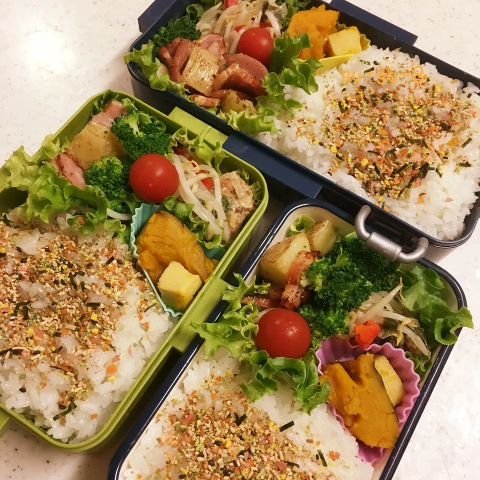 Snapdishの料理写真:今日のお仕事&学校弁当♪2017.5.17|ぐぅさん