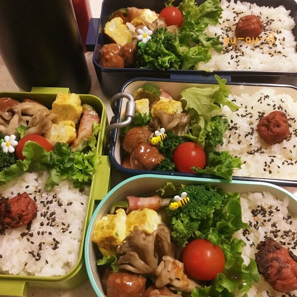 Snapdishの料理写真:今日のお仕事&学校弁当♪2017.5.11|ぐぅさん