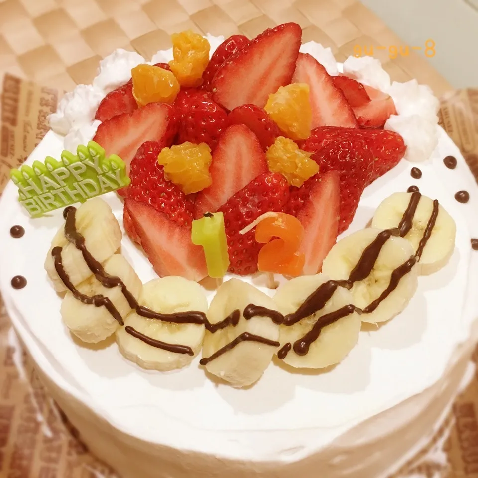 息子の誕生日ケーキ🎂2017|ぐぅさん