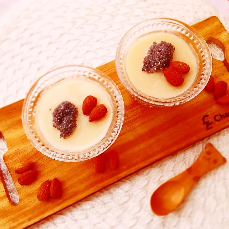 Bee-nさんのアーモンドミルクで濃厚杏仁豆腐|ぷうさんさん